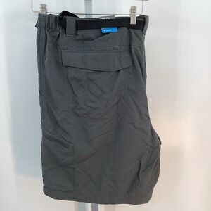 Mens Columbia Big And Tall Ridge Cargo Shorts With Belt - Charcoal -‎ 52- NWT